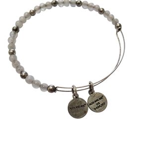 Alex and Ani White and Silver Beaded Bracelet